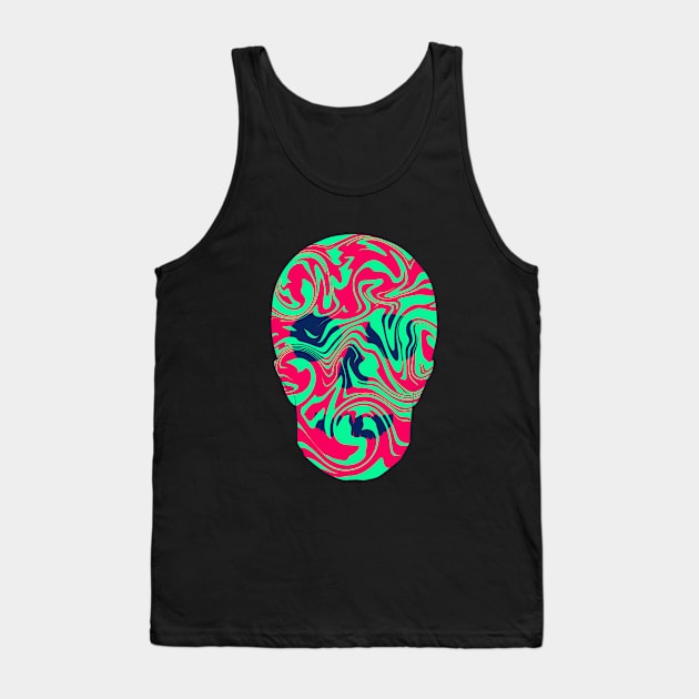 Green and  red skull Tank Top by L’étoile stéllaire